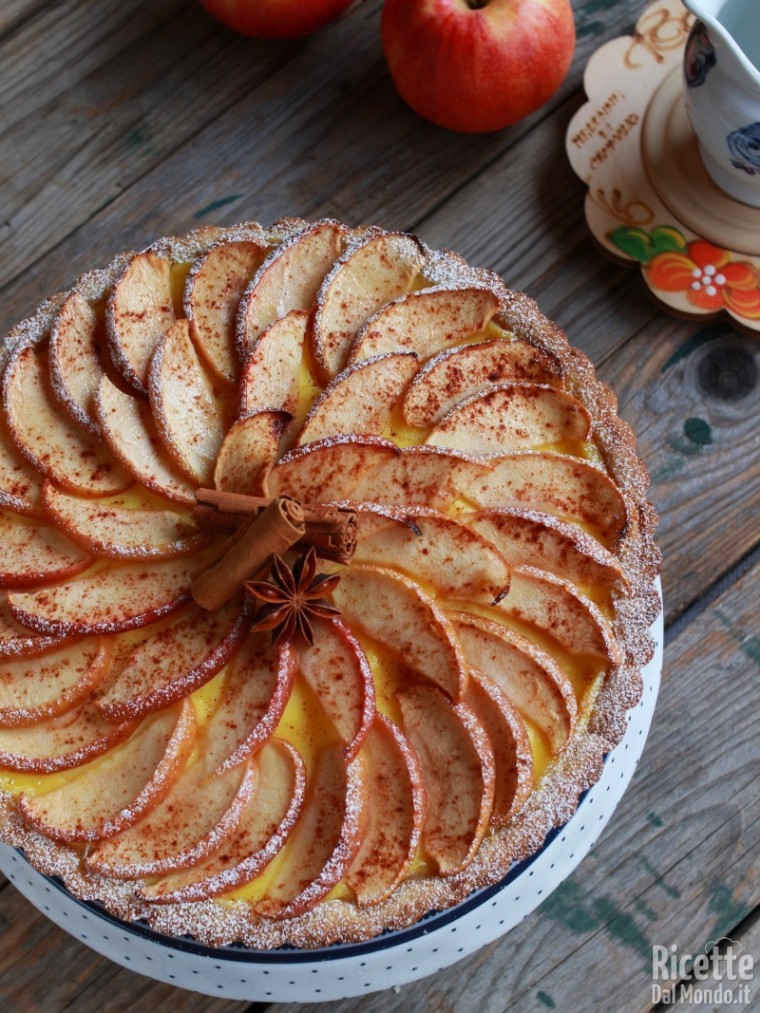 Ricetta crostata di mele e crema pasticcera