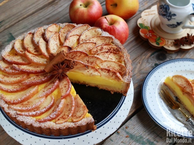 Crostata di mele e crema pasticcera