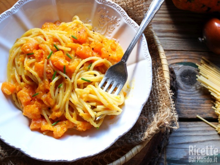 Ricetta carbonara di zucca vegetariana