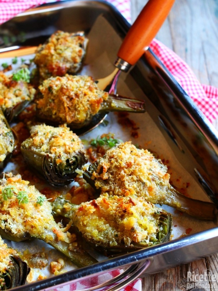 Ricetta carciofi al forno gratinati