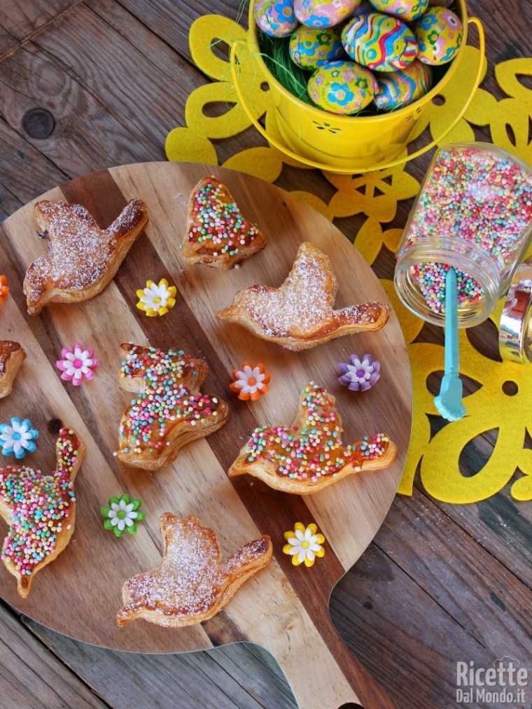 Ricetta colombine di sfoglia alla Nutella