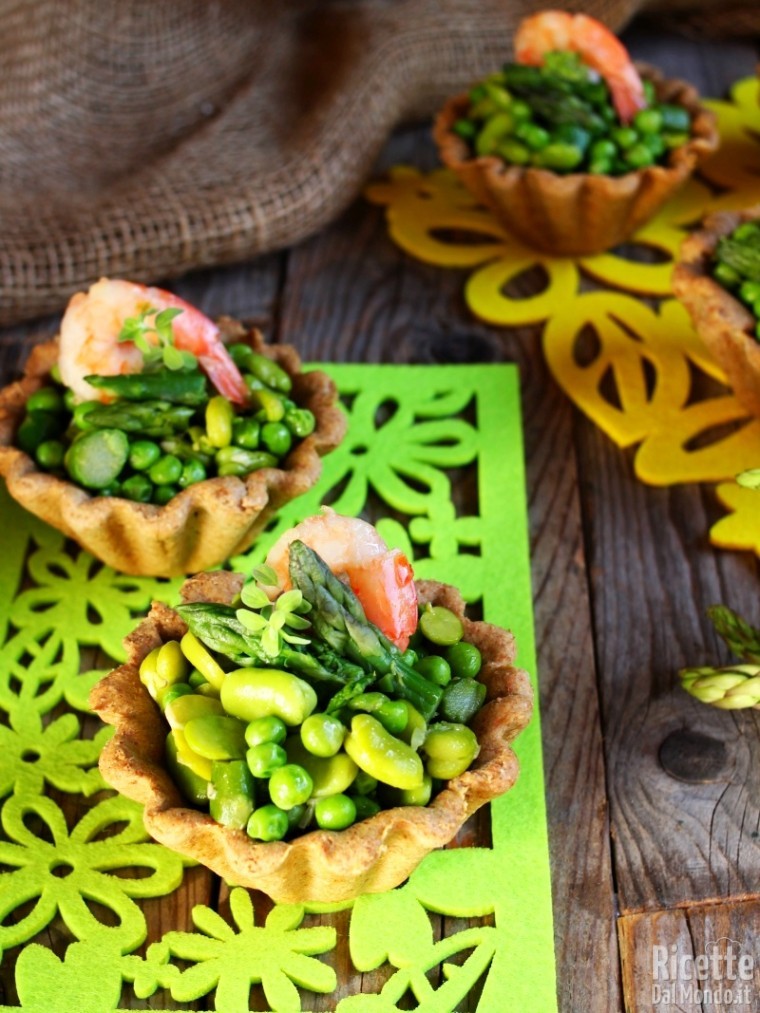 Ricetta cestini integrali con primizie dell'orto