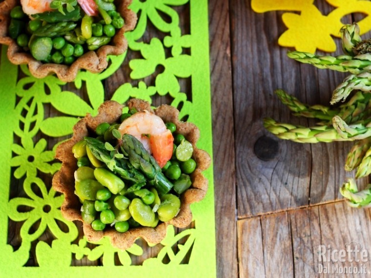 Cestini con primizie di verdure