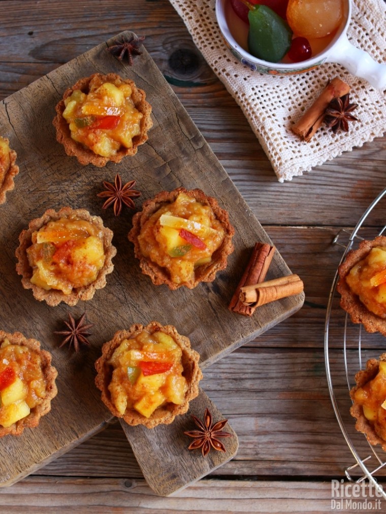 Ricetta crostatine integrali con composta di mele