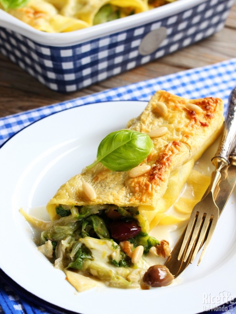 Cannelloni al forno con la scarola