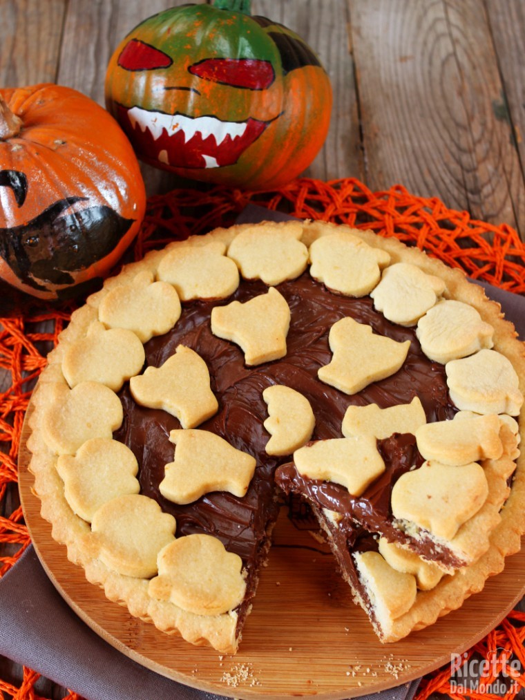 Golosa crostata alla Nutella per Halloween