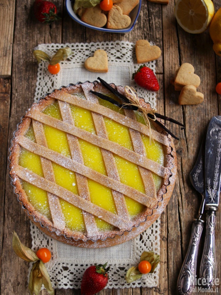 Ricetta crostata alla crema pasticcera vegana