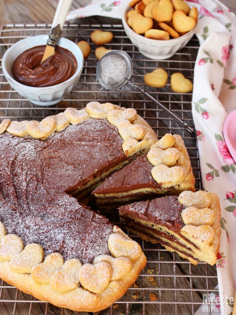 Ricetta crostata a strati alla Nutella morbida