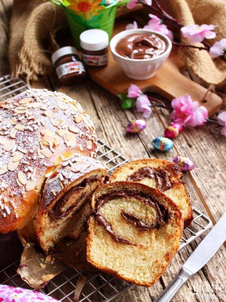 Colomba soffice di pan brioche alla Nutella