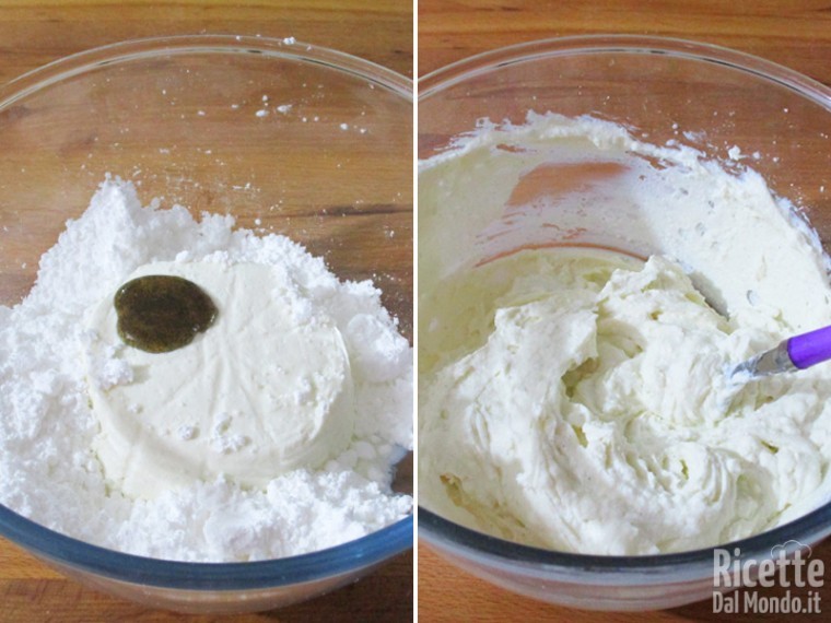 Preparare la crema di ricotta