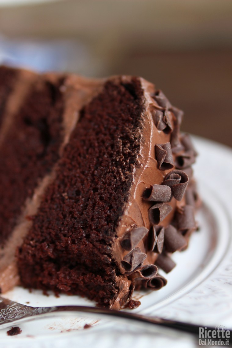 Semplice fudge cake al cioccolato