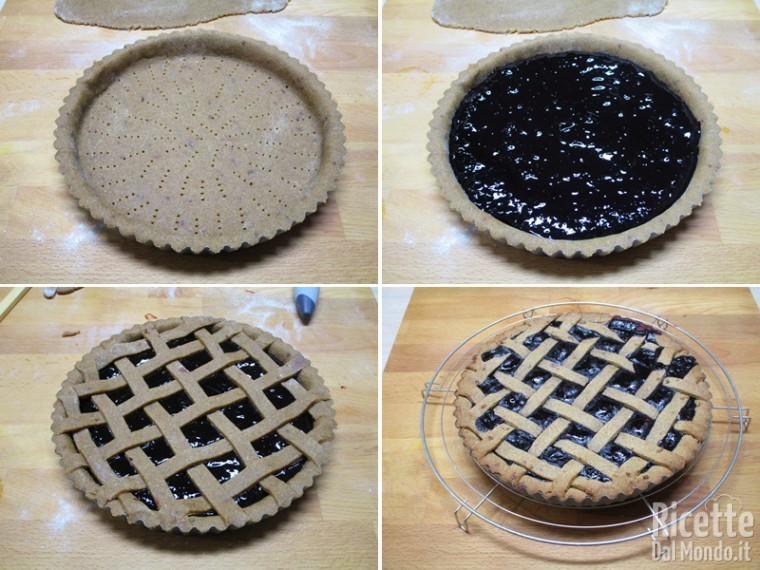 Farcire la crostata e cuocerla