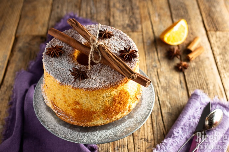 Ricetta Chiffon cake arancia, cannella e zenzero
