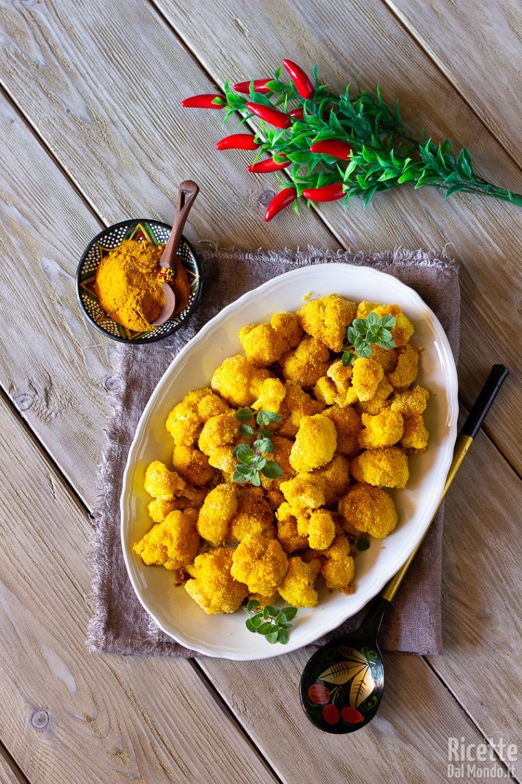 Ricetta cavolfiore alla curcuma al forno
