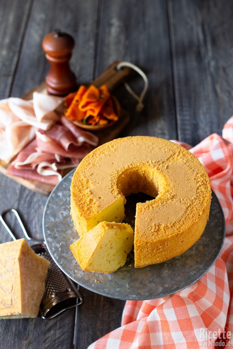 Ricetta chiffon cake salata cacio e pepe