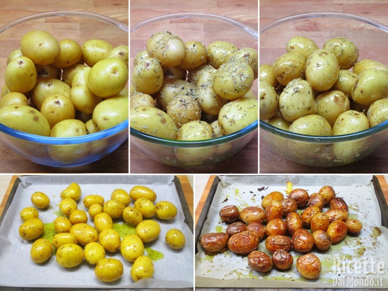 Cuocere le patate novelle nel forno caldo