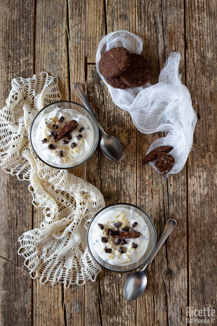 Ricetta coppe di crema di ricotta e yogurt greco