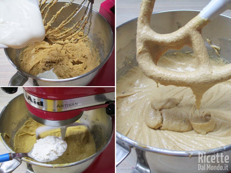Unire yogurt e farina