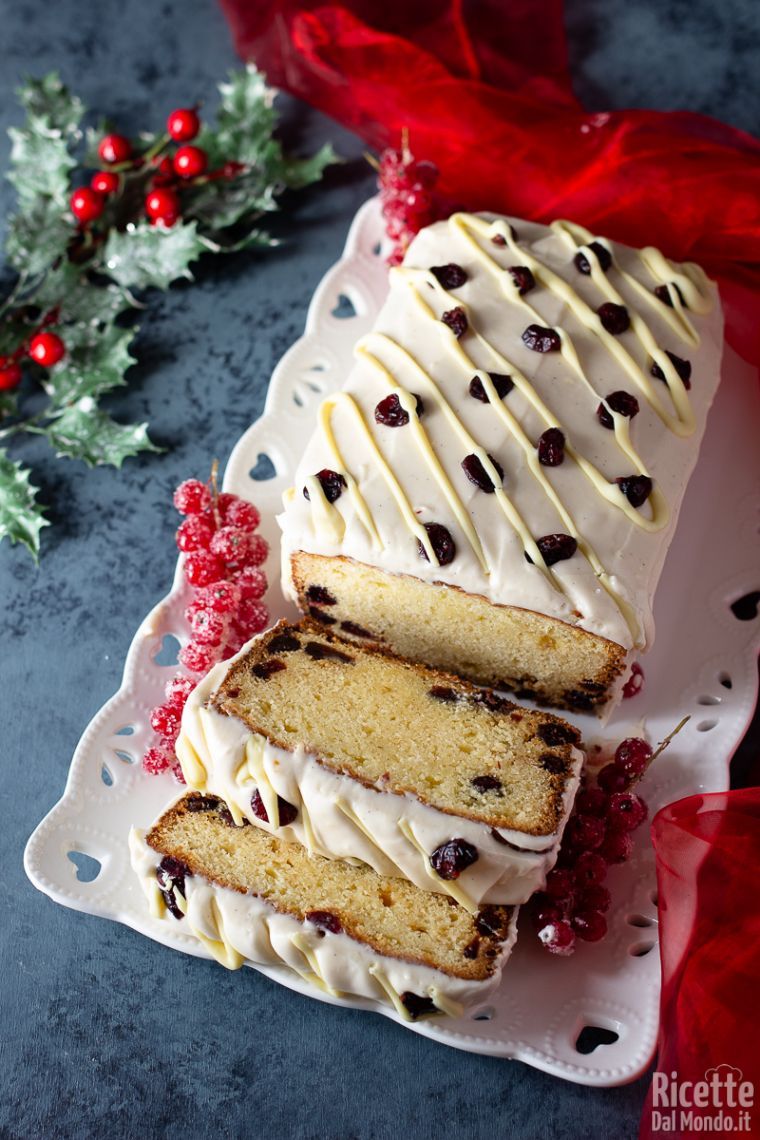 Ricetta christmas cranberry pound cake