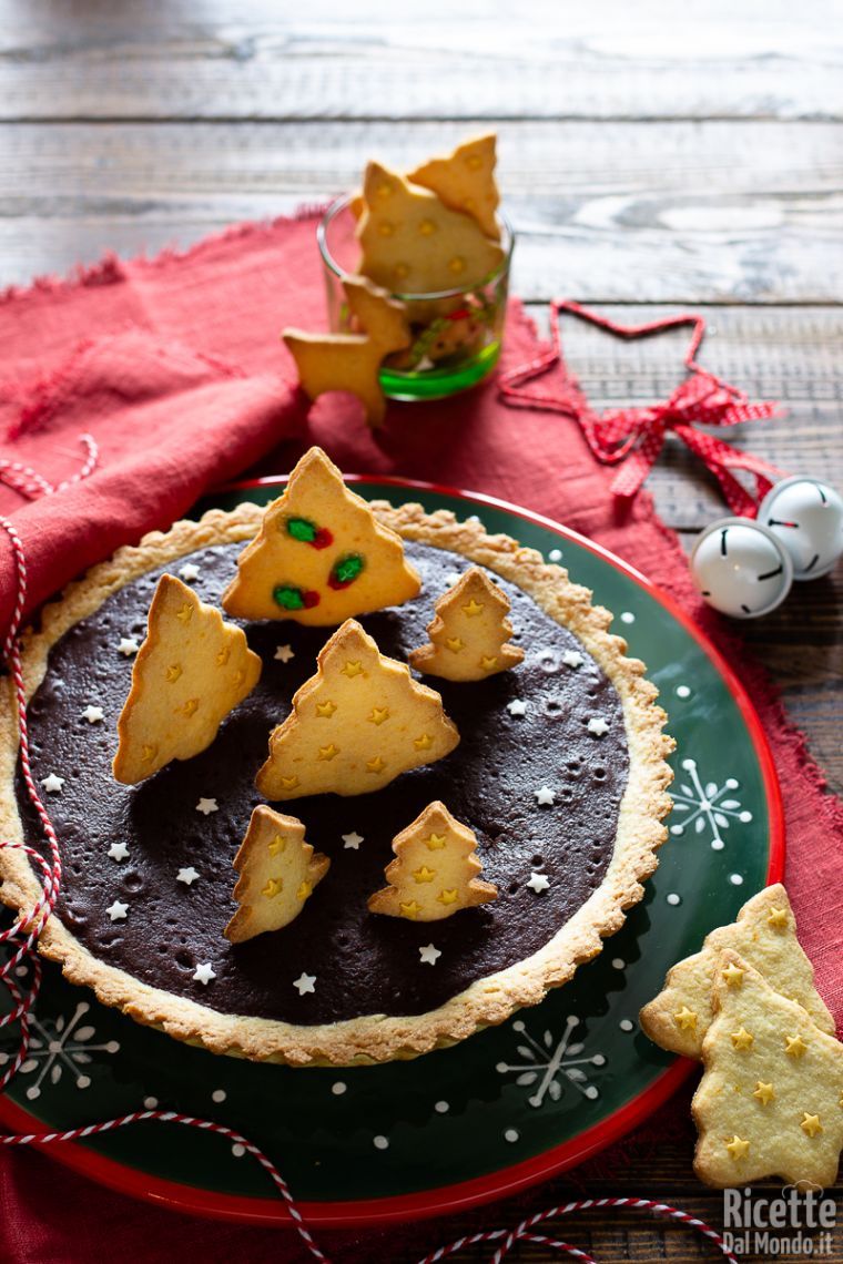 Ricetta crostata di Natale al cioccolato