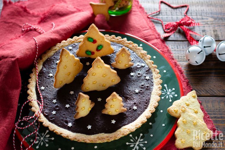 Crostata di Natale al cioccolato, arancia e cannella!