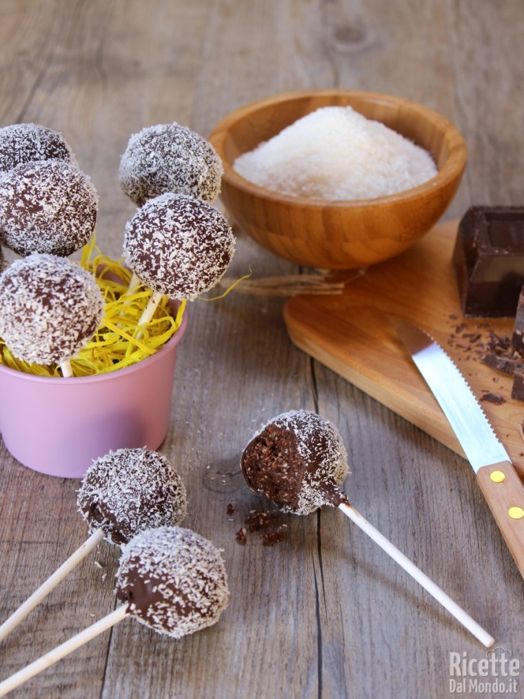 Ricetta cake pops cocco e cioccolato