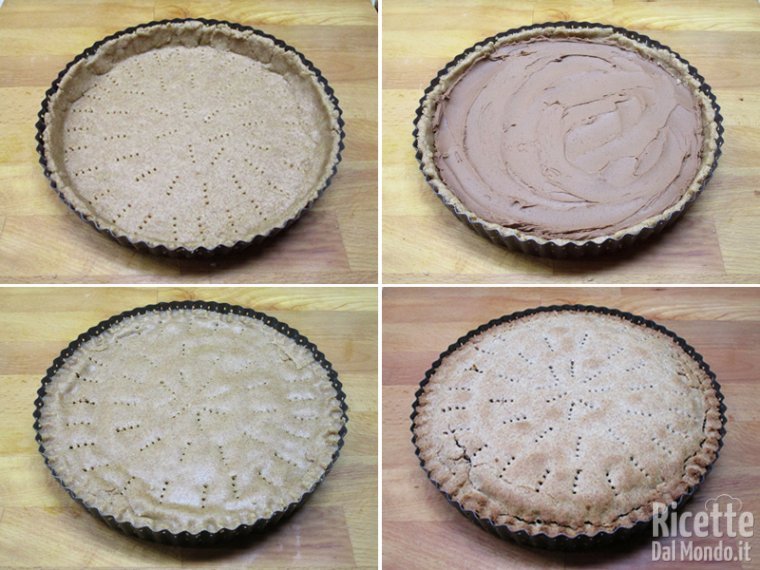 Farcire la crostata e cuocere in forno caldo