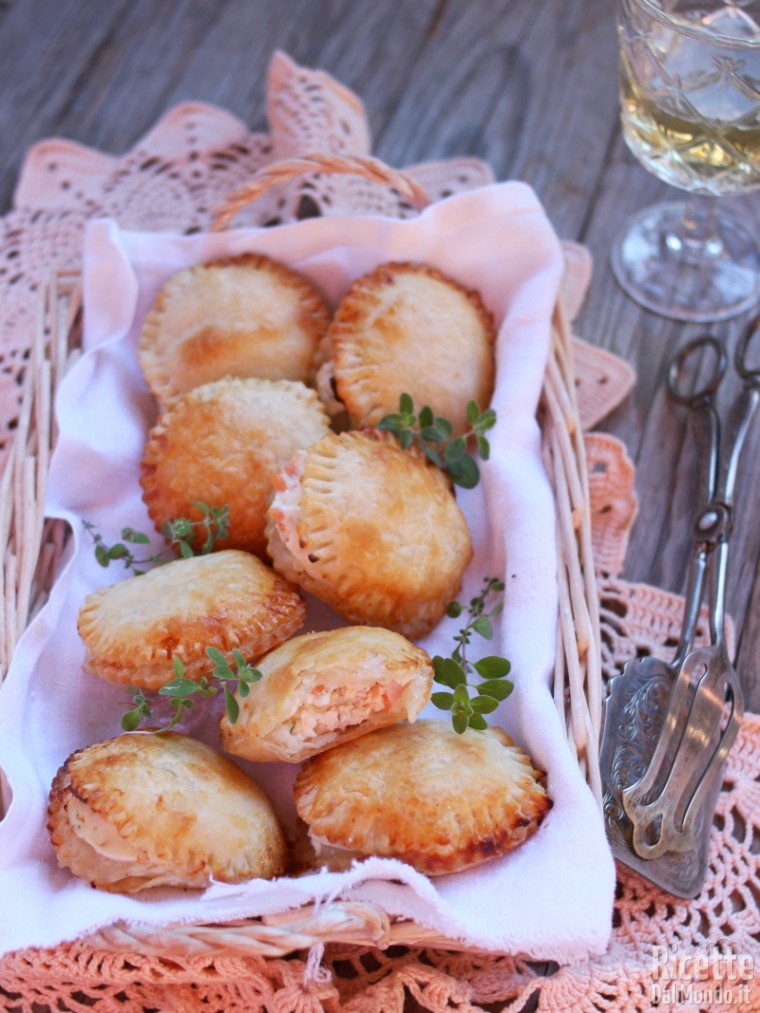 Fagottini ripieni di salmone