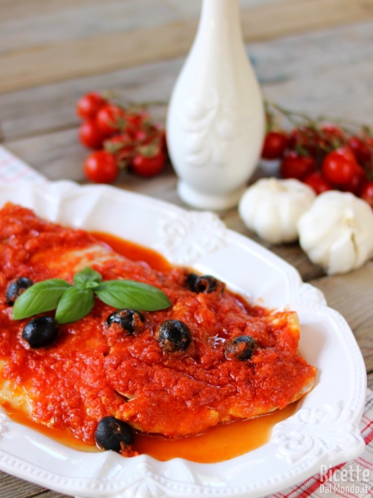 Filetto di pesce persico in umido in padella