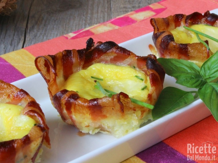 Ricetta frittatine nella pancetta