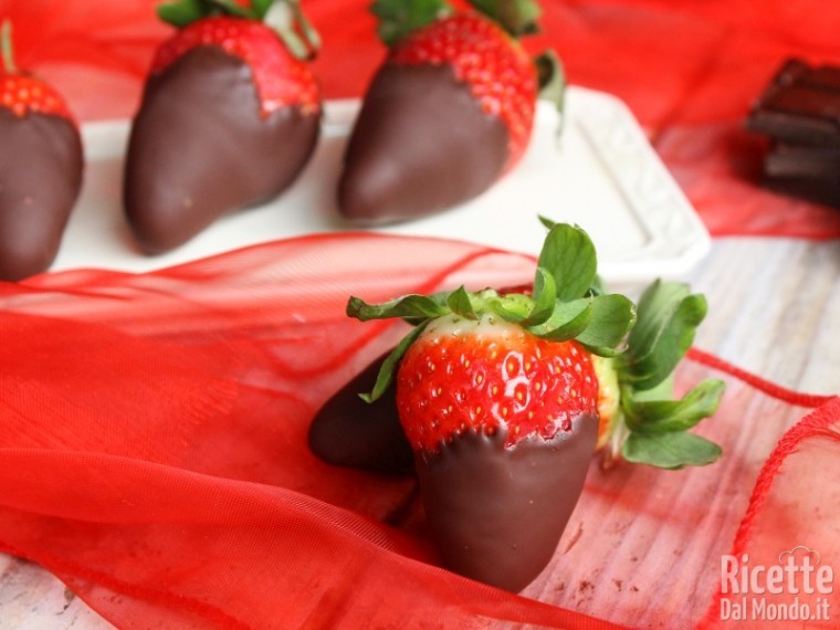 Fragole al cioccolato ricoperte
