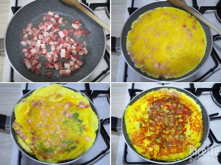 Frittata con fave e pancetta 7