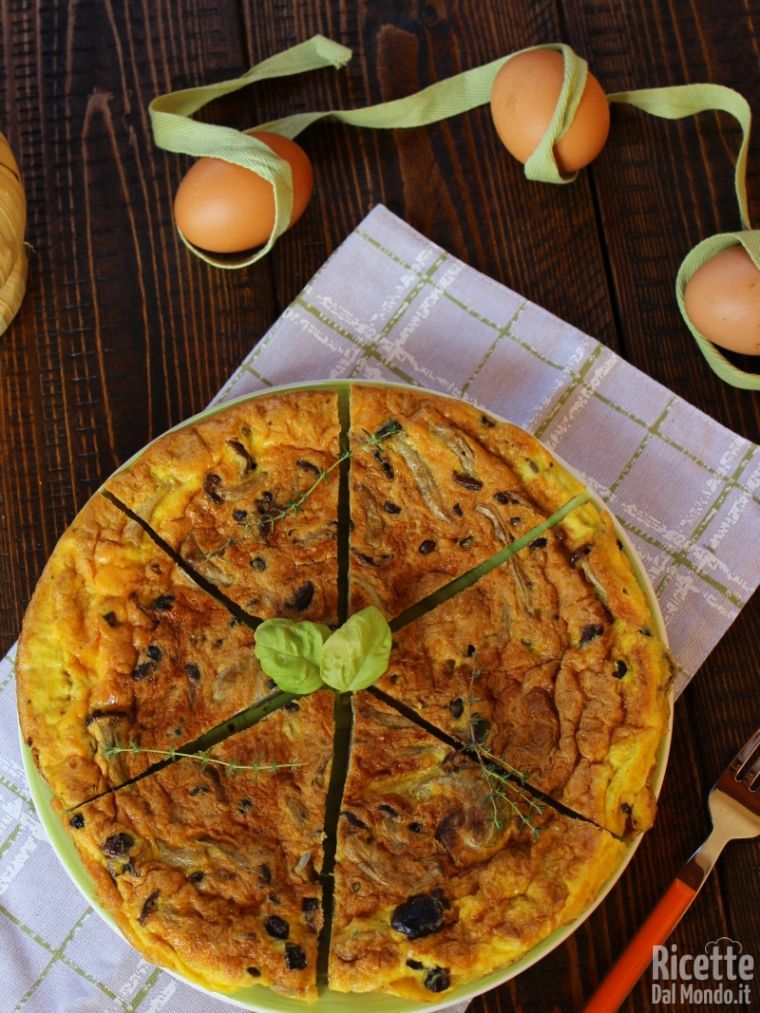 Frittata di funghi pioppini freschi