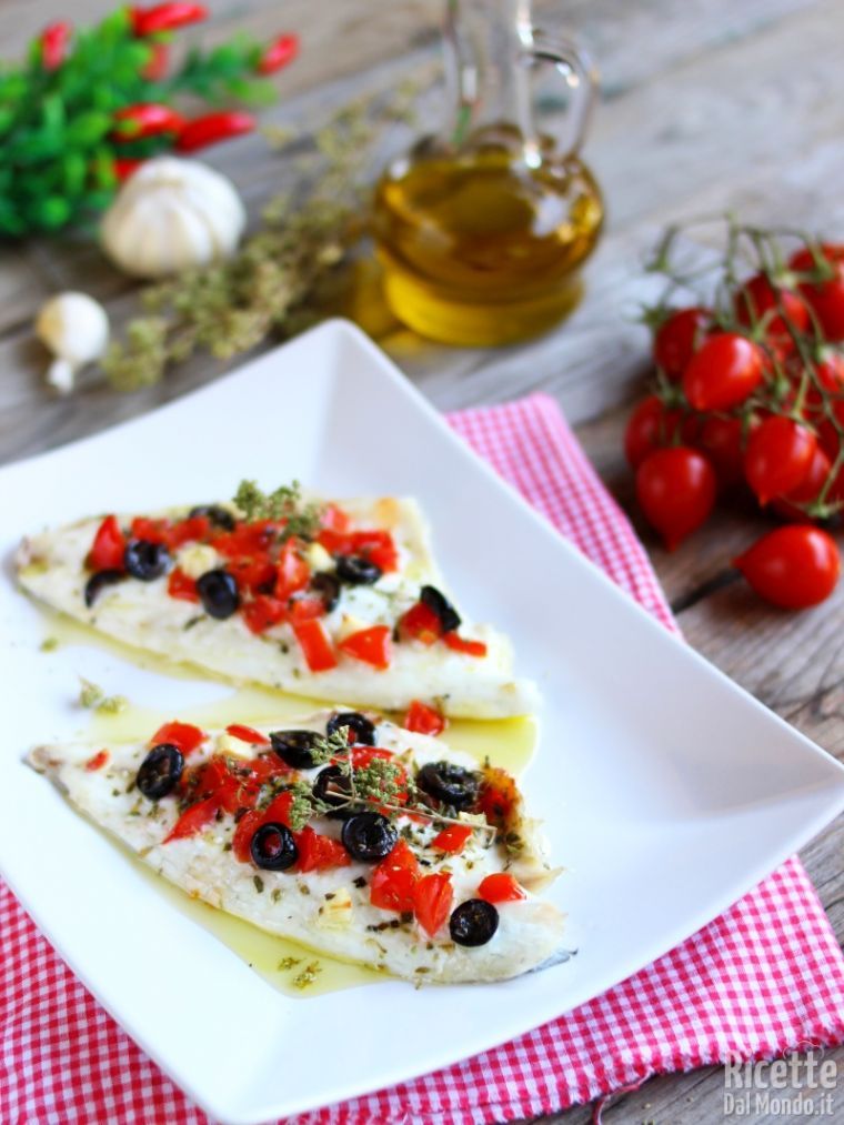 filetti di orata alla mediterranea al forno