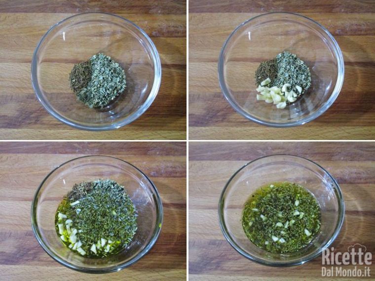 Preparare l'olio aromatizzato