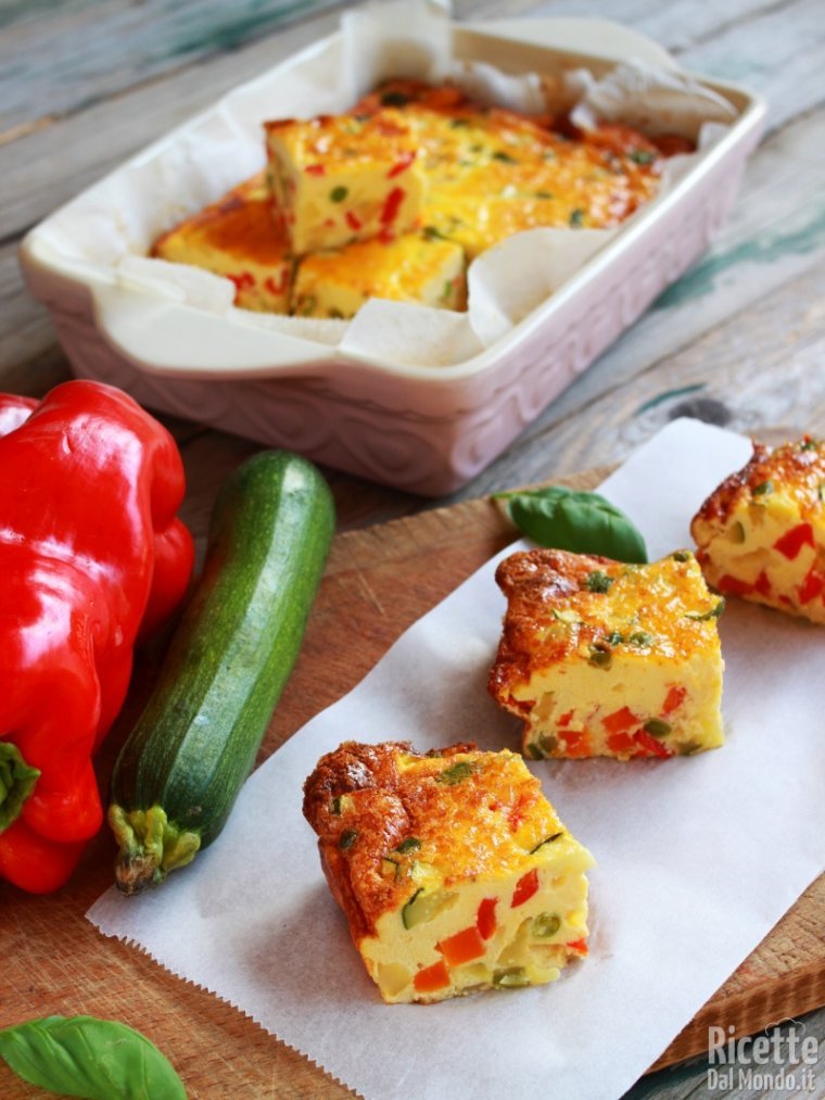 Come fare la frittata di verdure al forno