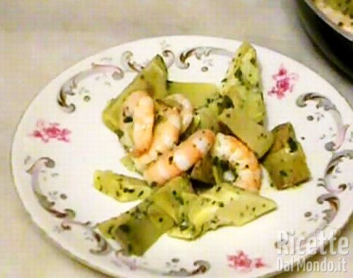 Ricetta Gamberi con Carciofi