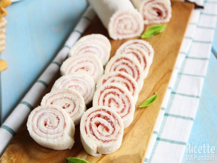 Ricetta girelle fredde con prosciutto e salame