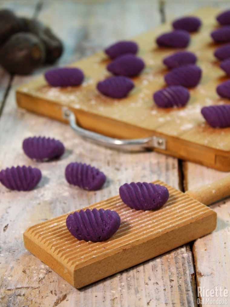 Gnocchi di patate viola o violette