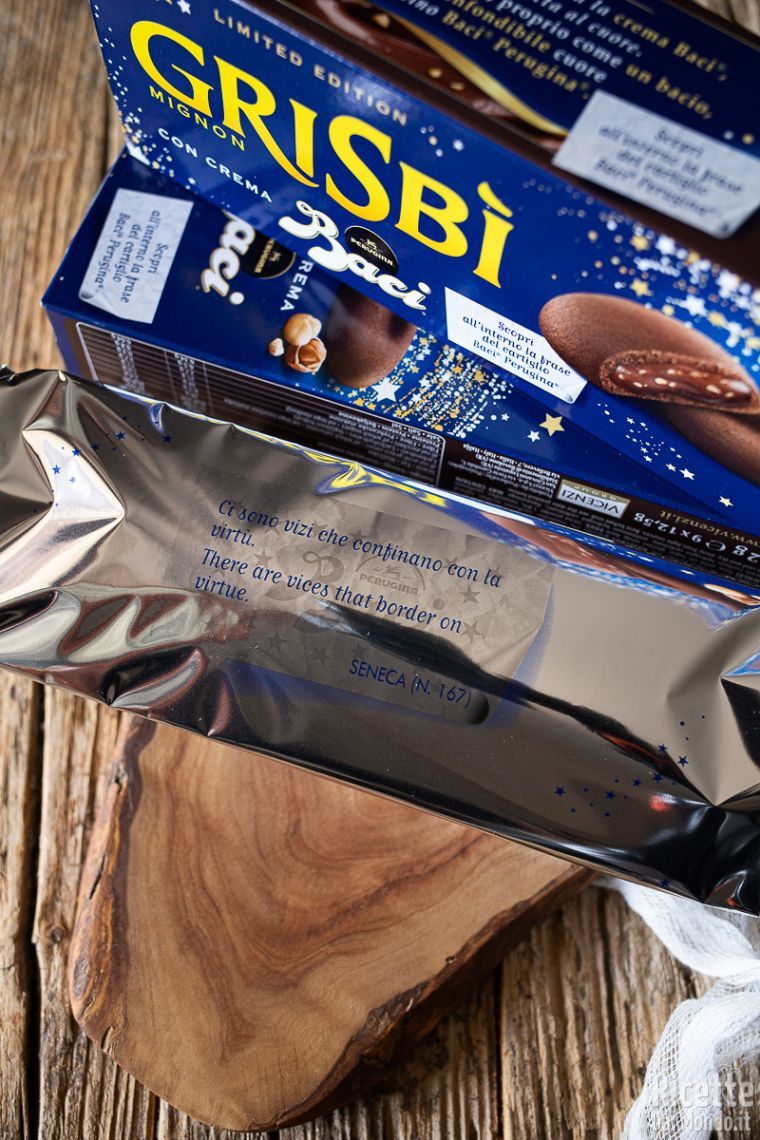 Grisbì Baci Perugina con frase d'amore