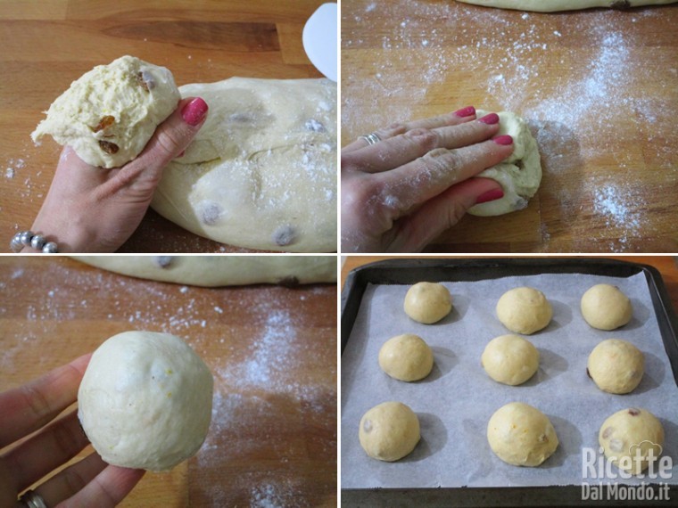 Panini di Pasqua con l'uvetta 6