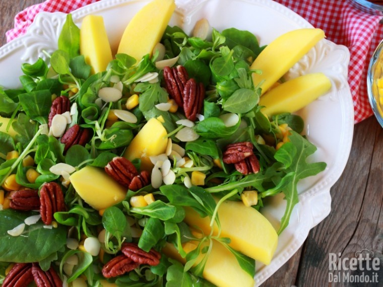 Ricetta insalata di rucola e mango