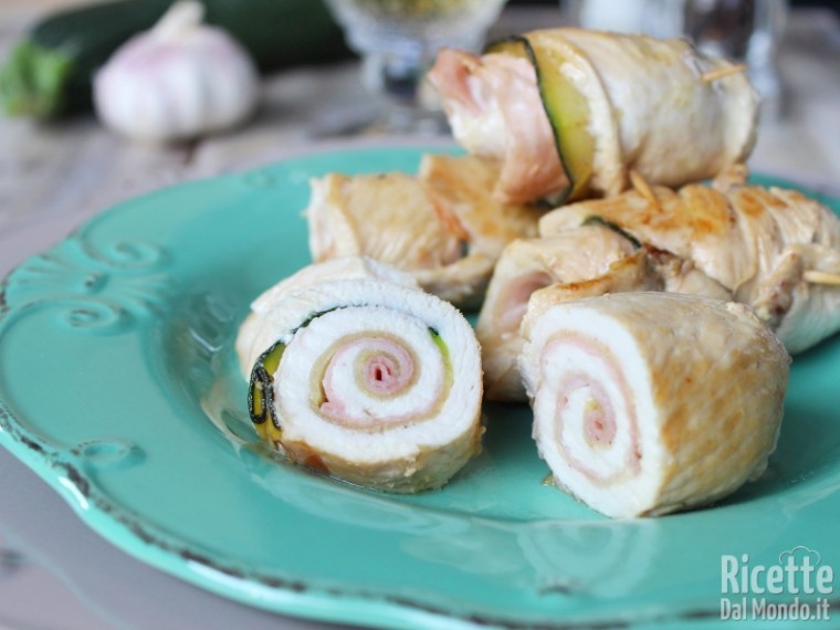 Ricetta involtini di pollo con le zucchine