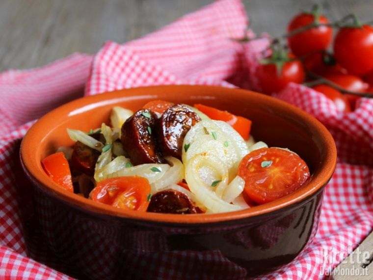 Ricetta insalata tiepida di chorizo