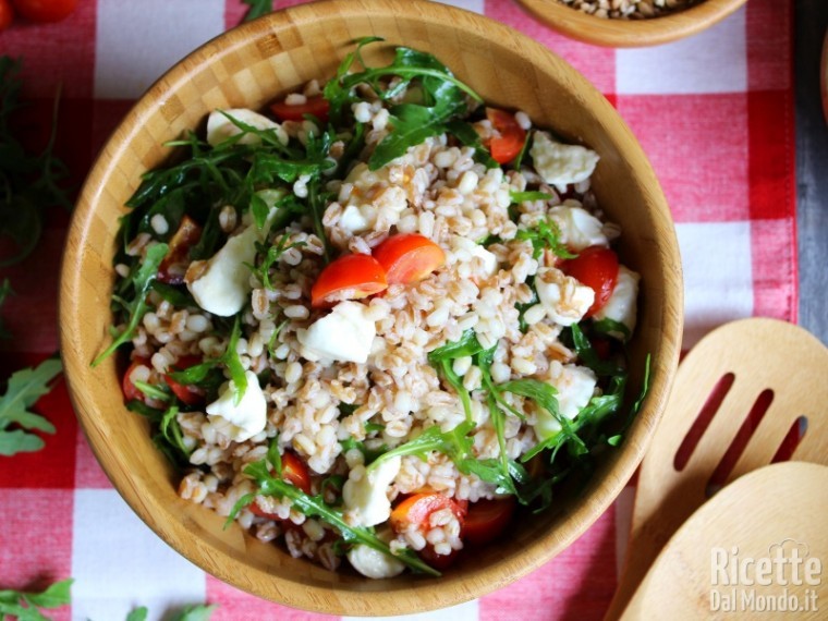 Ricetta insalata fredda di orzo, farro e grano