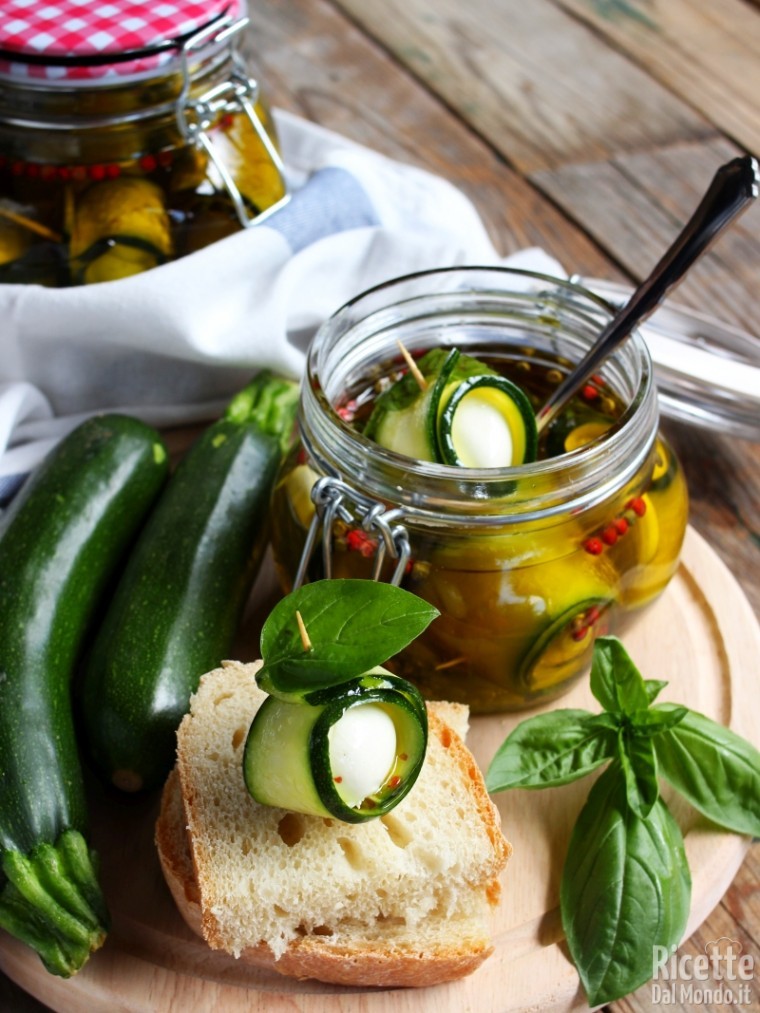 Ricetta involtini di zucchine e ciliegine di mozzarella