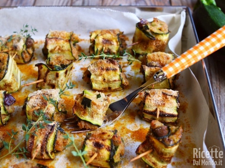 Ricetta involtini di zucchine e tonno