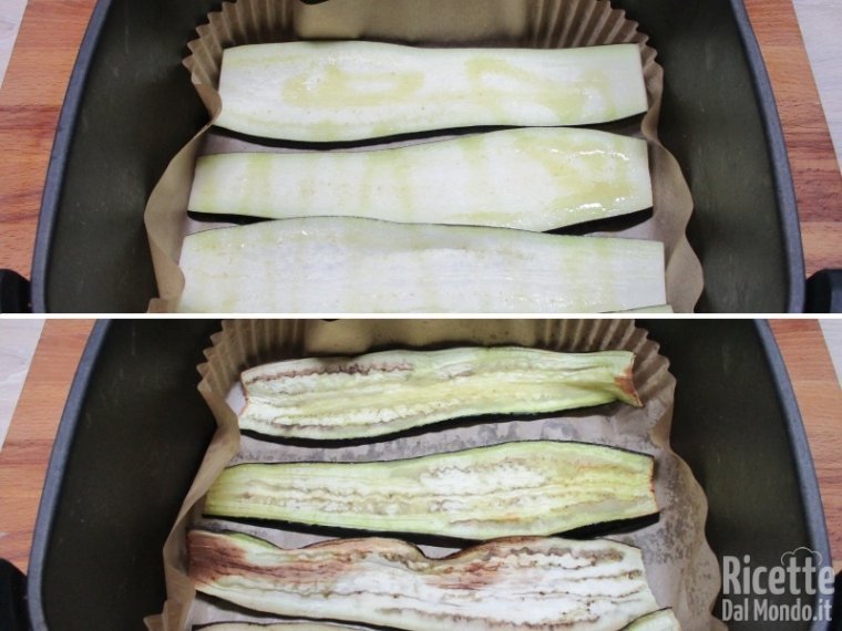 Cuocere le melanzane nella friggitrice ad aria