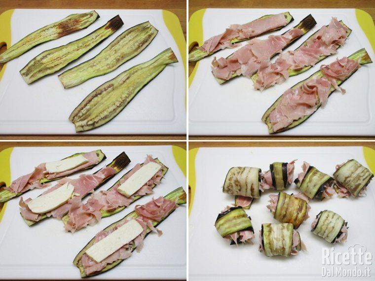 Farcire e arrotolare gli involtini