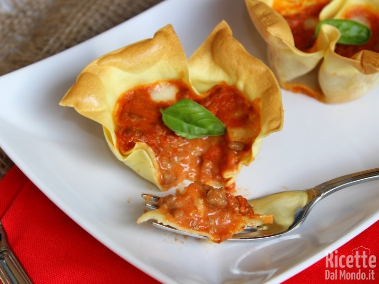 Ricetta lasagne cupcake